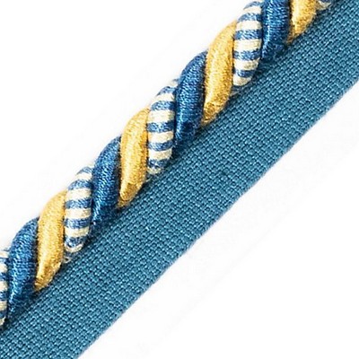 Scalamandre Trim SAFARI CORD WITH TAPE B ROYAL BLUE / GOLD