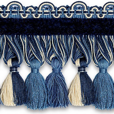 Scalamandre Trim SAFARI TASSEL FRINGE CHENILLE SAPPHIRE