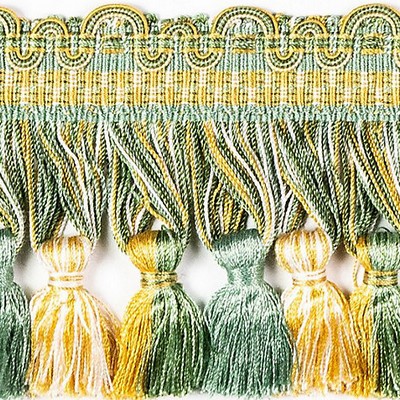 Scalamandre Trim SAFARI TASSEL FRINGE SEAFOAM/GOLD