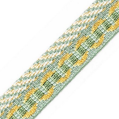 Scalamandre Trim SAFARI PIPING WITH TAPE SEAFOAM/GOLD