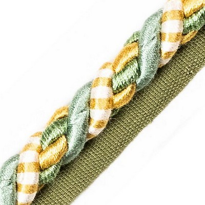 Scalamandre Trim SAFARI CORD WITH TAPE A SEAFOAM/GOLD