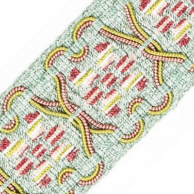Scalamandre Trim MILADY TAPE SEAFOAM/ROSE/CHARTREUSE