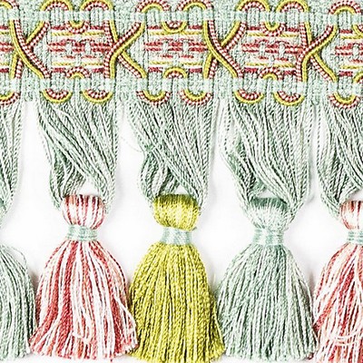 Scalamandre Trim MILADY TASSEL FRINGE SEAFOAM/ROSE/CHARTREUSE