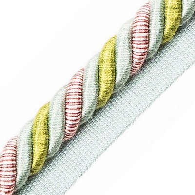 Scalamandre Trim MILADY CORD WITH TAPE B SEAFOAM/ROSE/CHARTREUSE