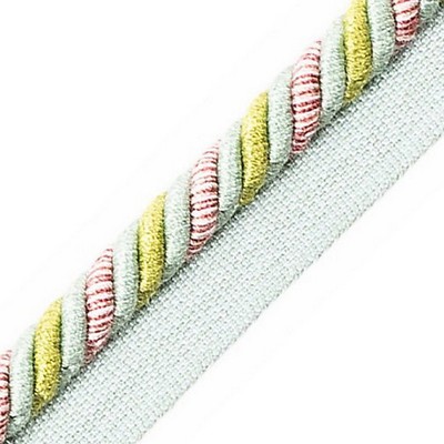 Scalamandre Trim MILADY CORD WITH TAPE C SEAFOAM/ROSE/CHARTREUSE