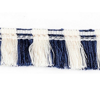 Scalamandre Trim BAYADERE MOSS FRINGE MARINE