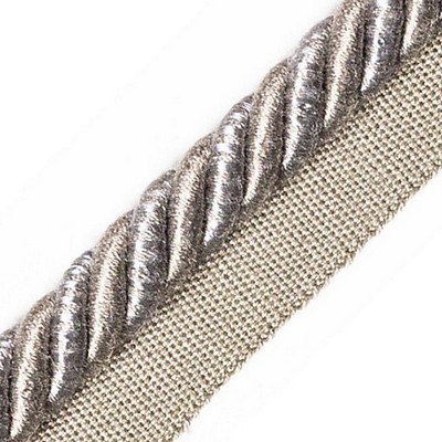 Scalamandre Trim AMBIANCE CORD WITH TAPE A ACIER