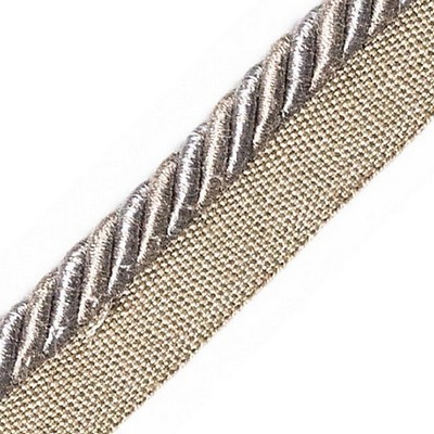 Scalamandre Trim AMBIANCE CORD WITH TAPE B ACIER