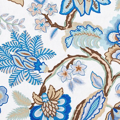 Old World Weavers HILLSIDE CREWEL BLUE WOOD