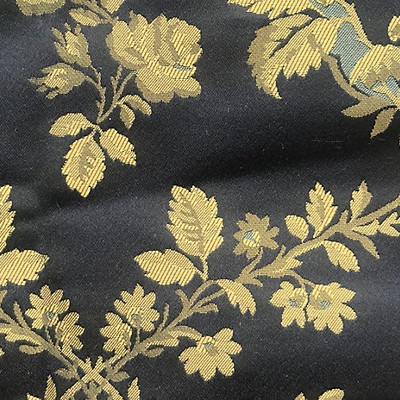 Old World Weavers LAMPAS TORCELLO GOLD ON BLACK