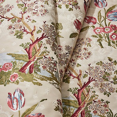 AVIGNON BROCADE SPRING ON IVORY Scalamandre AVIGNON BROCADE SPRING ON IVORY