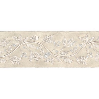 Scalamandre Trim LAUREL EMBROIDERED TAPE VELLUM