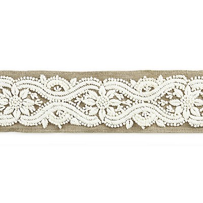 Scalamandre Trim LINNEA EMBROIDERED TAPE FLAX