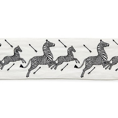 Scalamandre Trim ZEBRAS EMBROIDERED TAPE IVORY
