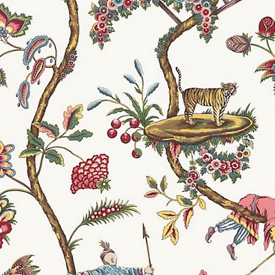 Scalamandre Wallcoverings CHINOISE EXOTIQUE WHITE