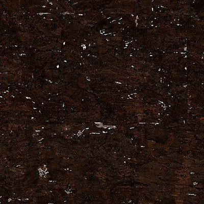 Scalamandre Wallcoverings CARBONIZED CORK ESPRESSO & SILVER