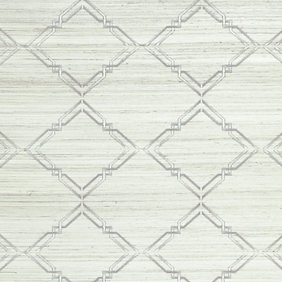 Scalamandre Wallcoverings MONROE EMBROIDERED GRASSCLOTH GLACIER