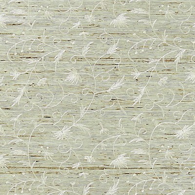 Scalamandre Wallcoverings OLIVIA EMBROIDERED GRASSCLOTH WINTER WHEAT