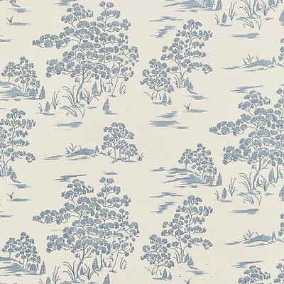 Scalamandre Wallcoverings KATSURA EMBROIDERED TOILE SKY