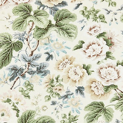 Scalamandre HIGHGROVE LINEN PRINT RICH CREAM