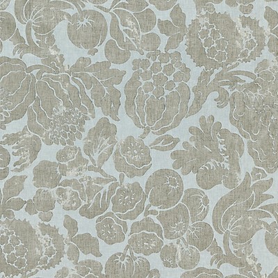 Scalamandre ELSA LINEN PRINT SILVER ON SKYLIGHT