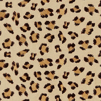 Scalamandre BRODERIE LEOPARD CHOCOLATE ON SAND