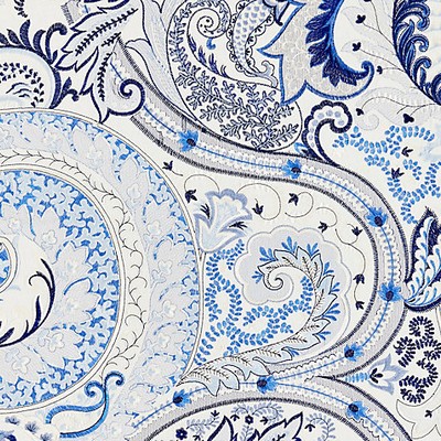Scalamandre MALABAR PAISLEY EMBROIDERY PORCELAIN