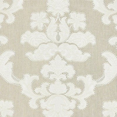 Scalamandre CORNELIA DAMASK EMBROIDERY FLAX