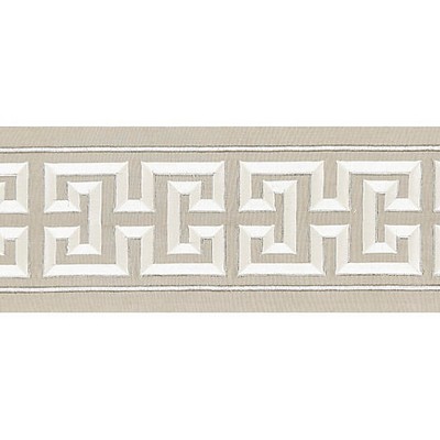 Scalamandre Trim IMPERIAL EMBROIDERED TAPE PEARL GREY