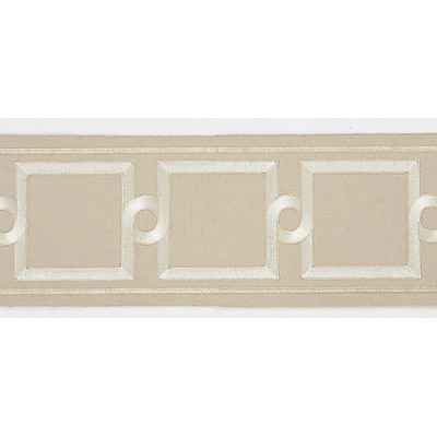 Scalamandre Trim SQUARE LINK EMBROIDERED TAPE SAND