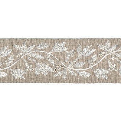 Scalamandre Trim LAUREL EMBROIDERED TAPE FLAX