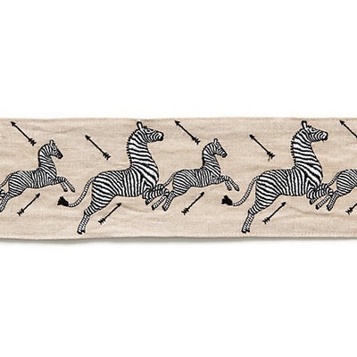 Scalamandre Trim ZEBRAS EMBROIDERED TAPE LINEN