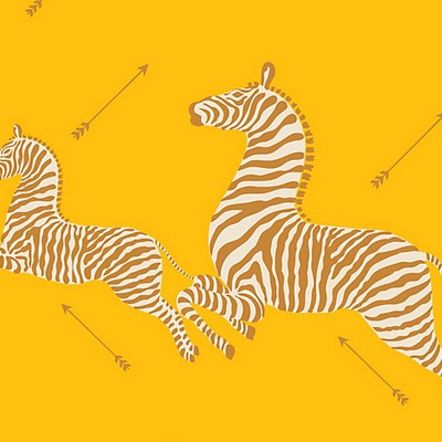 Scalamandre Wallcoverings ZEBRAS - VINYL ZANZIBAR GOLD