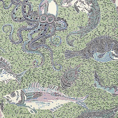 Scalamandre Wallcoverings MIKONOS BLUE & GREEN