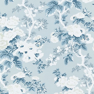 Scalamandre Wallcoverings ASCOT FLORAL PRINT SKY