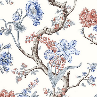 Scalamandre Wallcoverings ANDREW JACKSON FLORAL RIVIERA