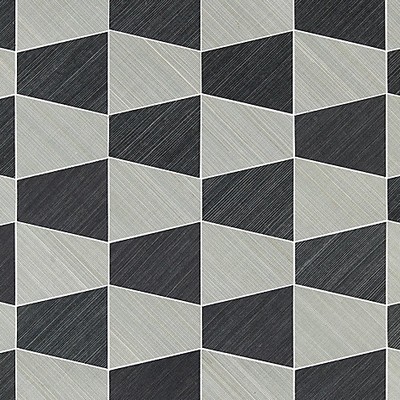 Scalamandre Wallcoverings STACCATO - ABACA & SISAL NICKEL & ONYX