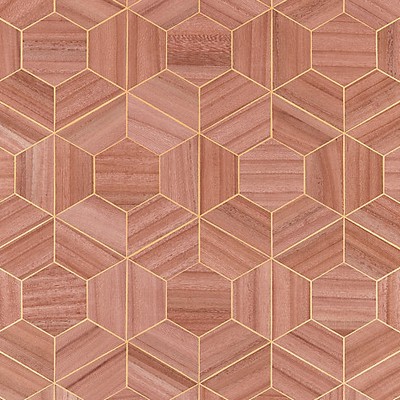 Scalamandre Wallcoverings HIVE - WOOD ROSEWOOD