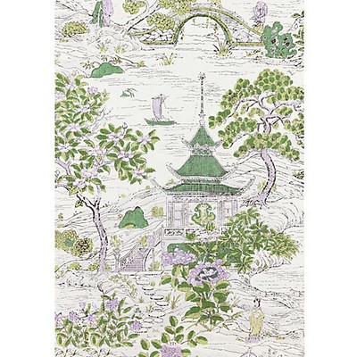 Scalamandre Wallcoverings SATOMI - WALLCOVERING LAVENDER AND CITRON