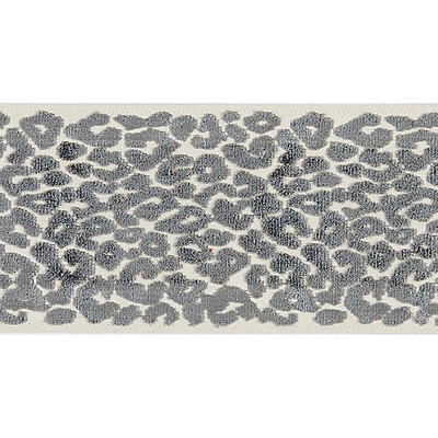Scalamandre Trim LEOPARD VELVET TAPE SMOKE
