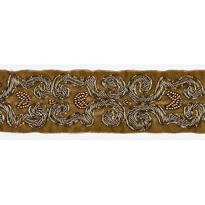 Scalamandre Trim ZARDOZI VELVET TAPE BURNISHED GOLD