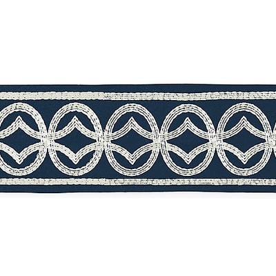 Scalamandre Trim ATHENA EMBROIDERED TAPE NAVY