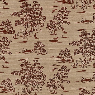 Scalamandre Wallcoverings KATSURA EMBROIDERED TOILE TERRA