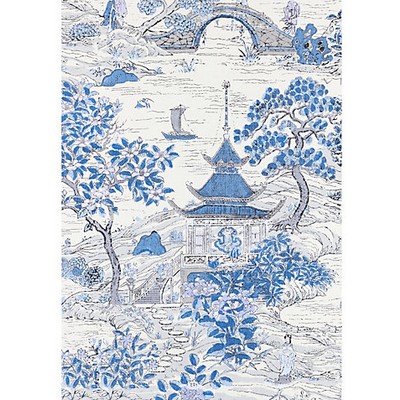 Scalamandre Wallcoverings SATOMI - WALLCOVERING EVENING BLUE