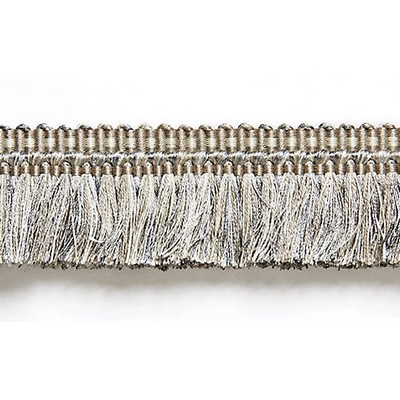 Scalamandre Trim SHIMMER BRUSH FRINGE SILVER GREY