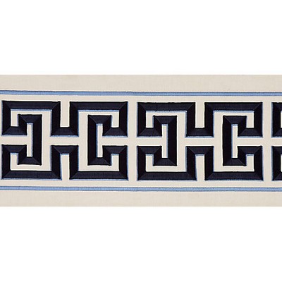 Scalamandre Trim IMPERIAL EMBROIDERED TAPE NAVY