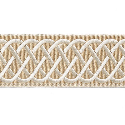 Scalamandre Trim HELIX EMBROIDERED TAPE CAMEL