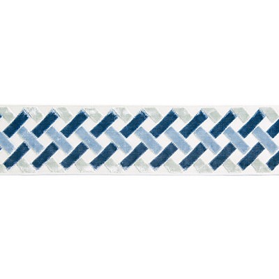 Scalamandre Trim PARQUET VELVET TAPE BLUE LAGOON