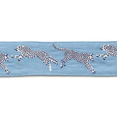 Scalamandre Trim LEAPING CHEETAH EMBRDRY TAPE CLOUD NINE