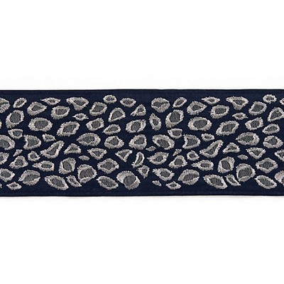 Scalamandre Trim CATWALK EMBROIDERED TAPE MIDNIGHT
